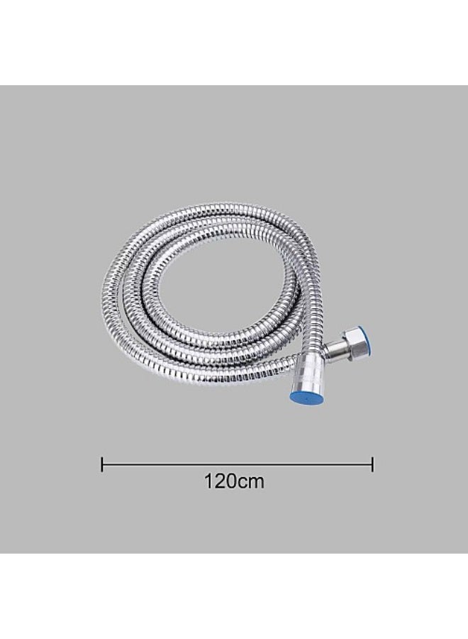 Bathroom Bidet Hose | Chrome | 1.2 m | Steel | Shattaf Hose Replacement | Flexible Bathroom Hose | Bathroom Accessory | Modern Bathroom Accessory | Home Hotel Bathroom Use - Image 3